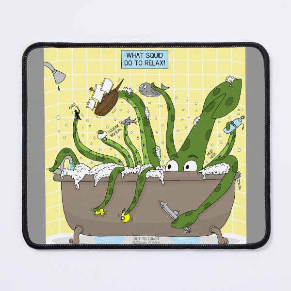 Item preview, Squid Bubble Bath! designed and sold by Out to Lunch Cartoons and More.