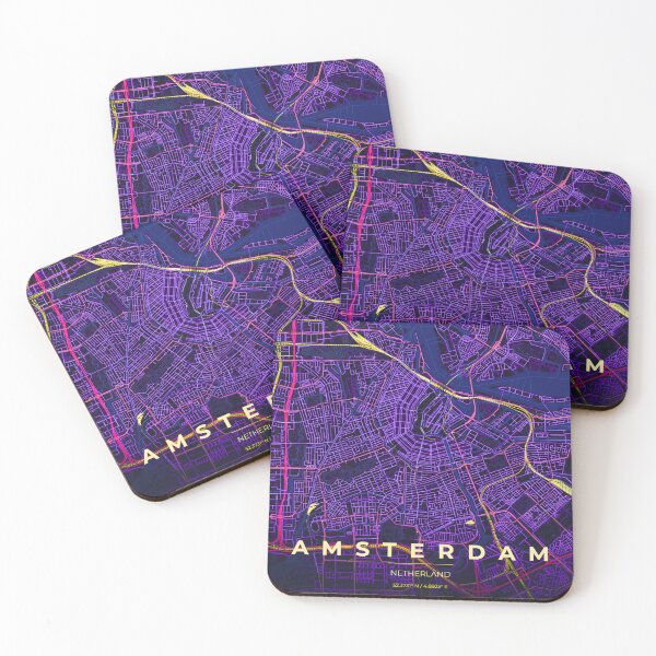Item preview, Amsterdam Netherlands City Map - Urban Art designed and sold by Ordinarytees.