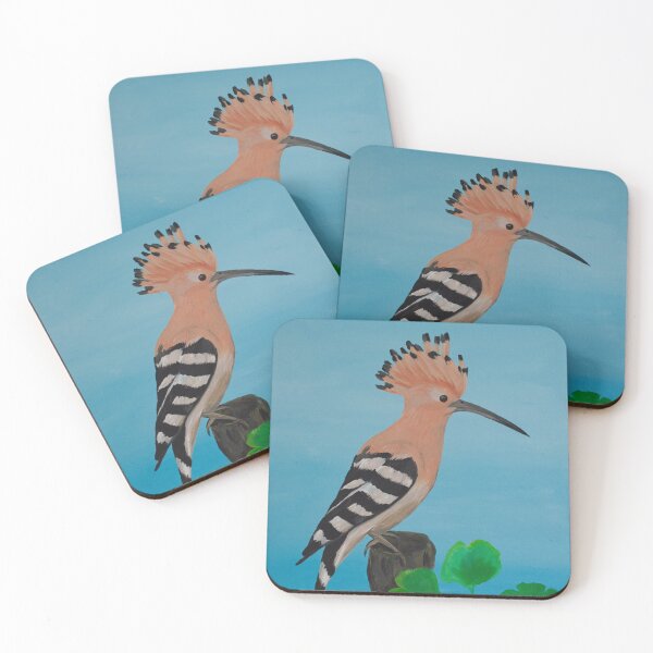 Item preview, Hoopoe on a Log with Ginkgo Leaves designed and sold by Agnieszka Gajewska art.