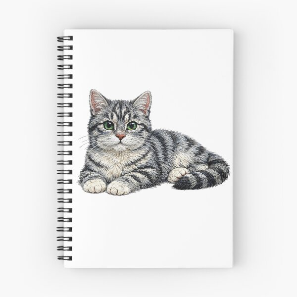 Item preview, Grey Tabby Cat Realistic Embroidery Style designed and sold by mybunnyparadise.
