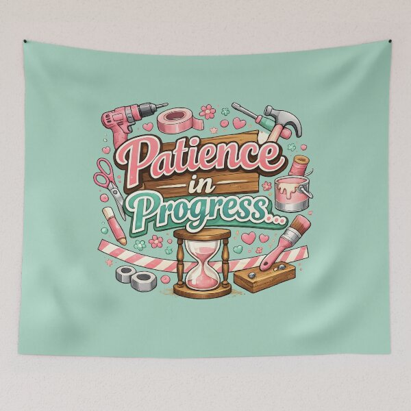 Item preview, Patience in Progress – Cute DIY Craft & Motivation Design designed and sold by blankTeeShirt.