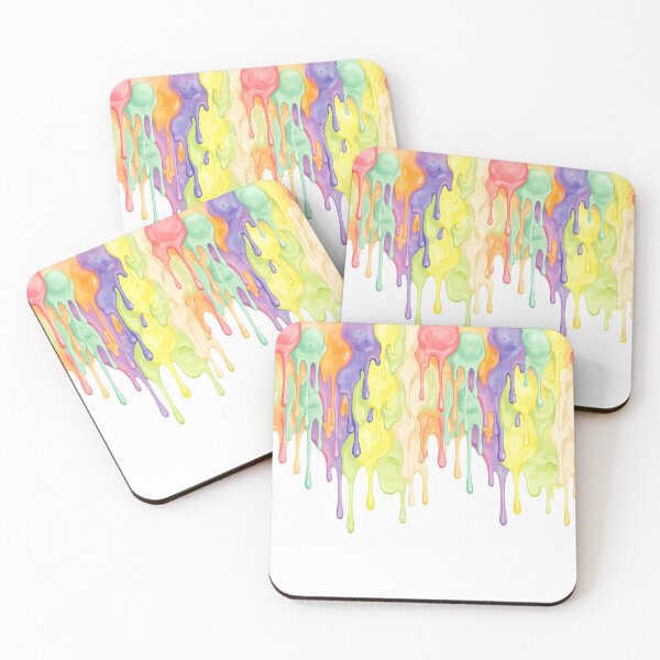 Item preview, Gelato Melt – Abstract Watercolor Drip Sticker designed and sold by MyTutina.