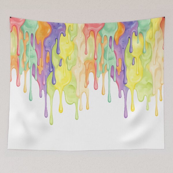Item preview, Gelato Melt – Abstract Watercolor Drip Sticker designed and sold by MyTutina.