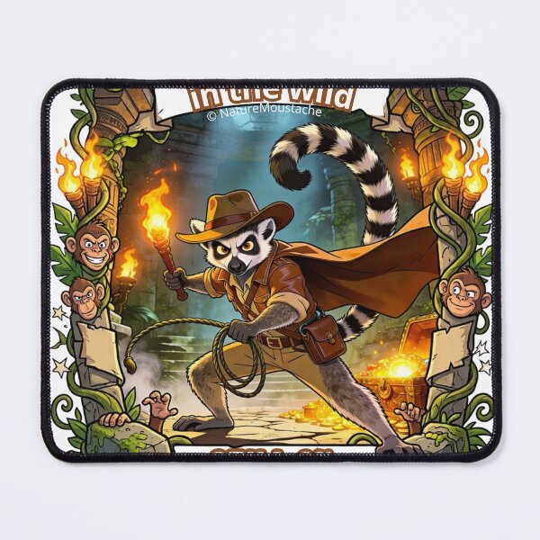 Item preview, Funny Lemur Explorer Gift – Endangered Animal Humor – Birthday Gift Animal Lover Adventure designed and sold by Nature & Moustaches.