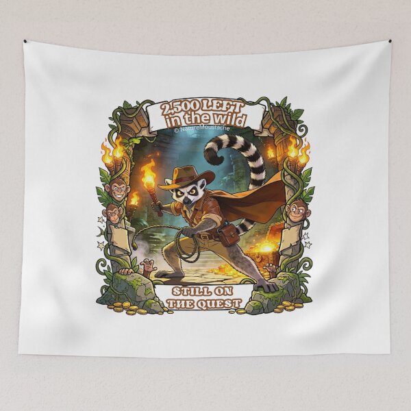 Item preview, Funny Lemur Explorer Gift – Endangered Animal Humor – Birthday Gift Animal Lover Adventure designed and sold by Nature & Moustaches.