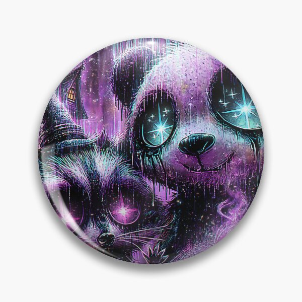 Item preview, Cosmic Gothic Panda  Purple Galaxy Dream designed and sold by DonaldWaltersxx.
