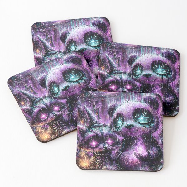 Item preview, Cosmic Gothic Panda  Purple Galaxy Dream designed and sold by DonaldWaltersxx.