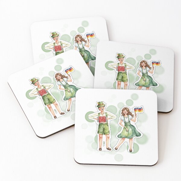 Item preview, German Couple in Traditional Outfit with Germany Flag Design designed and sold by iamKRUK.