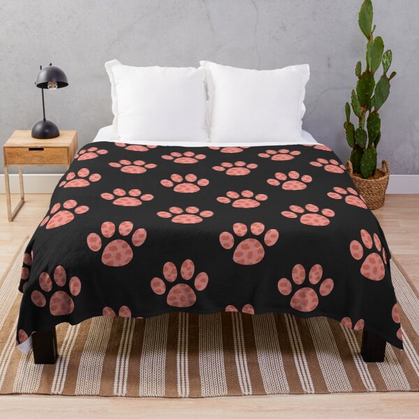 Item preview, Coral Spotted Paw Print Pattern – Aesthetic Dog Lover Design designed and sold by 313FILES.