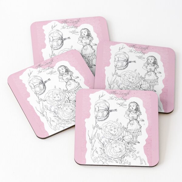 Item preview, Alice Through the Looking-Glass - Alice in the Live Flowers Garden (ink drawing by ACCI) designed and sold by VanyssaGraphics.