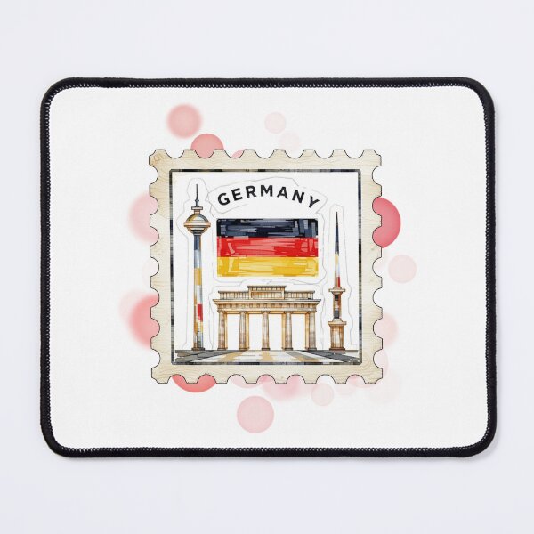 Item preview, German Postage Stamp with Germany Flag and Brandenburg Gate Design designed and sold by iamKRUK.
