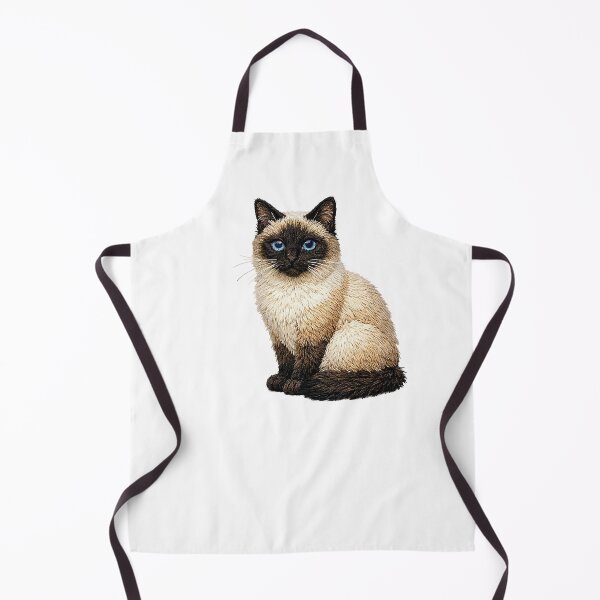 Item preview, Siamese Cat Blue Eyes Embroidery Art designed and sold by mybunnyparadise.