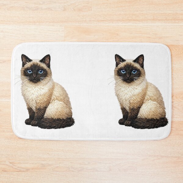 Item preview, Siamese Cat Blue Eyes Embroidery Art designed and sold by mybunnyparadise.