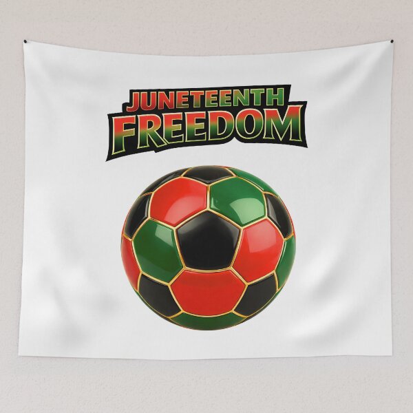 Item preview, Juneteenth Freedom Soccer Ball Design Black History Football Art designed and sold by ArtSpark Studio.
