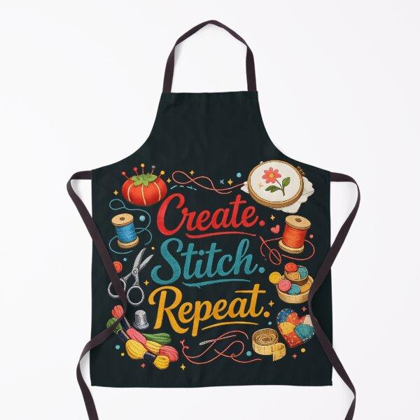 Item preview, Create Stitch Repeat – Colorful Sewing & Craft Lover Design designed and sold by blankTeeShirt.