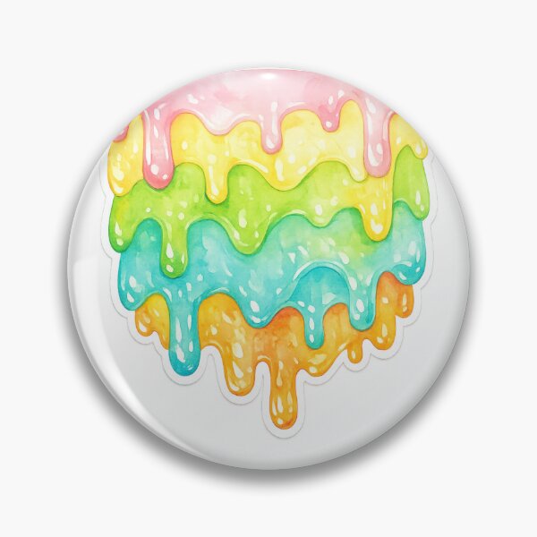 Item preview, Gelato Melt – Abstract Watercolor Ice Cream Drip Sticker designed and sold by MyTutina.
