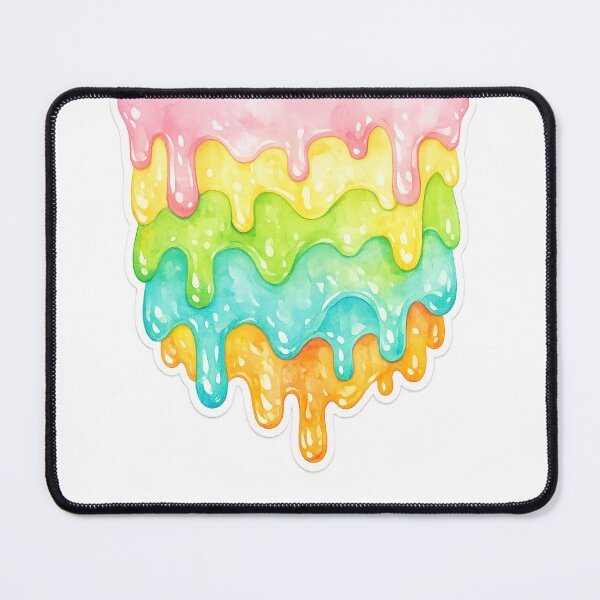 Item preview, Gelato Melt – Abstract Watercolor Ice Cream Drip Sticker designed and sold by MyTutina.