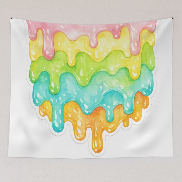 Item preview, Gelato Melt – Abstract Watercolor Ice Cream Drip Sticker designed and sold by MyTutina.