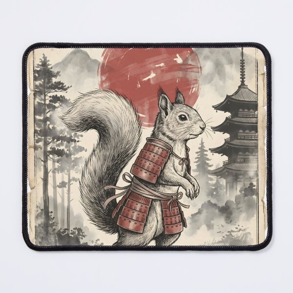 Item preview, Samurai Squirrel Vintage Japanese Art – Cute Warrior Animal Ukiyo-e Style Design designed and sold by YYoYY.