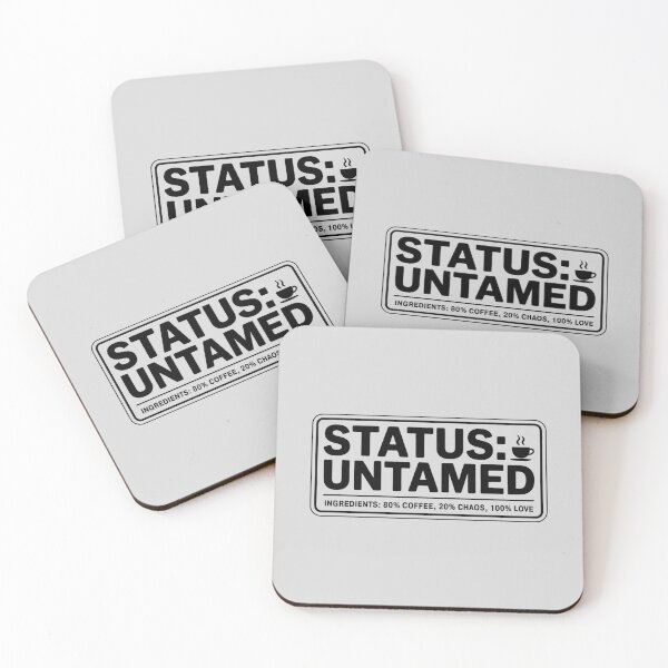 Item preview, Status Untamed Coffee Lover Minimalist designed and sold by SplashTastic.