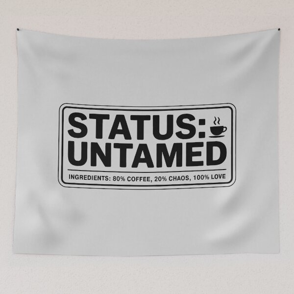 Item preview, Status Untamed Coffee Lover Minimalist designed and sold by SplashTastic.