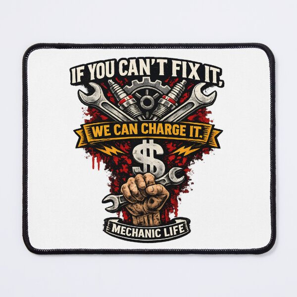 Item preview, If You Can’t Fix It We Can Charge It – Funny Mechanic Shirt – Sarcastic Garage Humor designed and sold by Paddy36777.