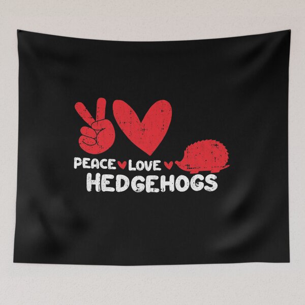 Item preview, Peace - Love - Hedgehogs Animals lover designed and sold by GabbyKash.