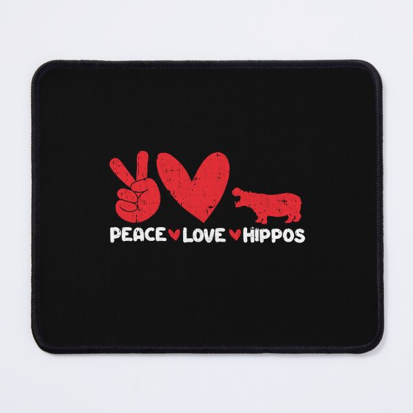 Item preview, Peace - Love - Hippos Animals lover designed and sold by GabbyKash.