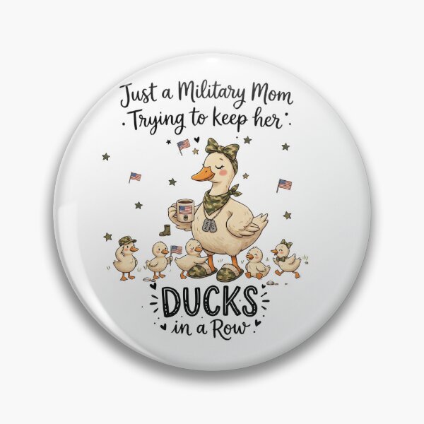 Item preview, Just a Military Mom Trying to Keep Her Ducks in a Row Patriotic Duck Mom Design designed and sold by Winarrts.