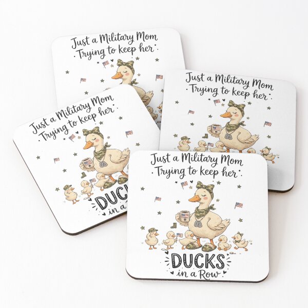 Item preview, Just a Military Mom Trying to Keep Her Ducks in a Row Patriotic Duck Mom Design designed and sold by Winarrts.