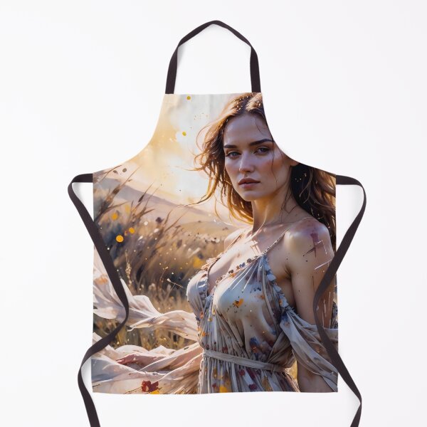 Item preview, Golden Field Muse: Ethereal Sun-Drenched Portrait designed and sold by Serene Strokes Art.