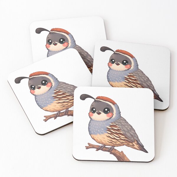 Item preview, Kawaii California Desert Quail Sticker Set – Cute Desert Bird Collage with Cactus & Abstract Wildlife Art designed and sold by Patternrealm.