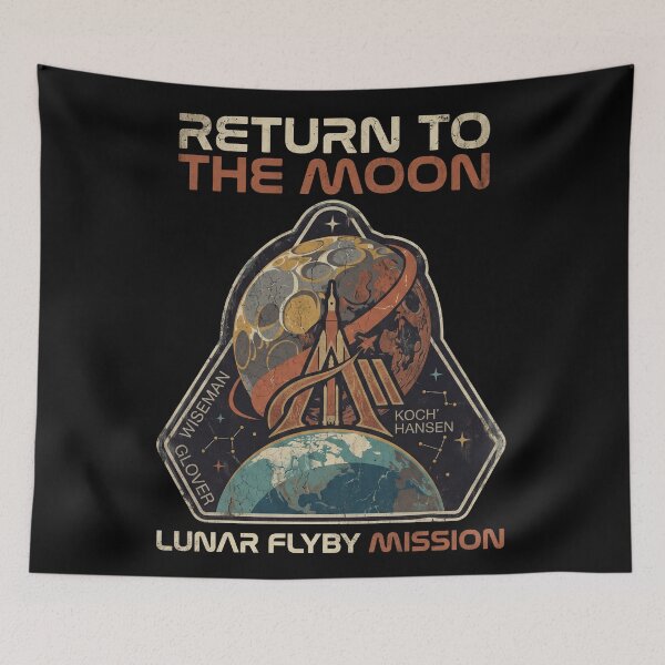 Item preview, Artemis 2 Inspired Return To The Moon Mission Patch designed and sold by Bongocomic.