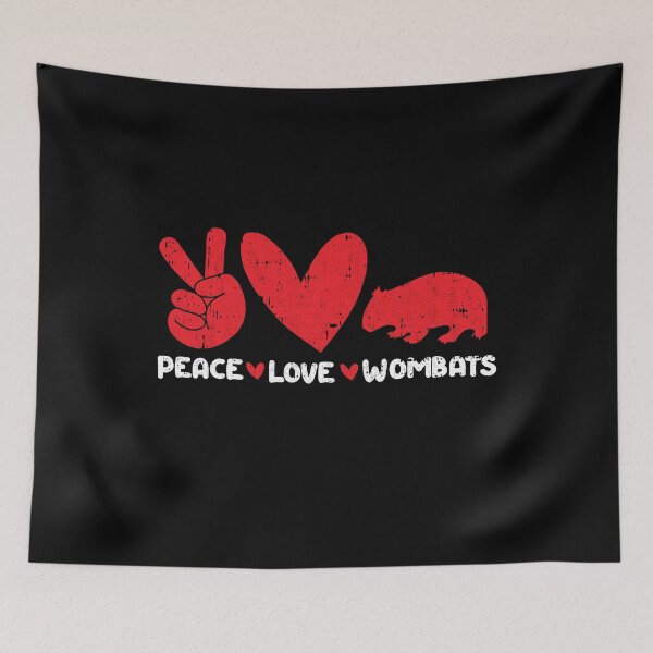 Item preview, Peace - Love - Wombats Animals lover designed and sold by GabbyKash.