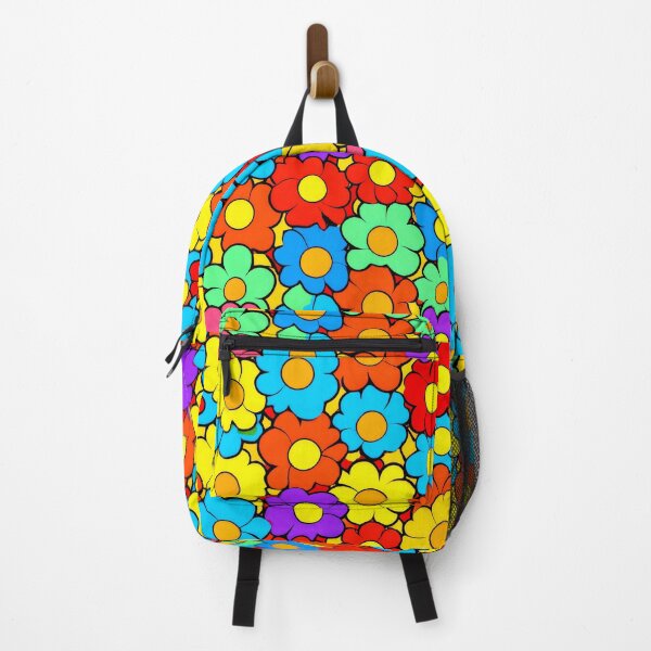 Item preview, 1960's-1970's Red, Yellow And Blue Flowers Design designed and sold by DEC02.