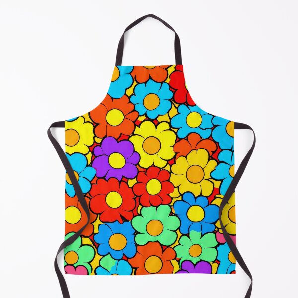 Item preview, 1960's-1970's Red, Yellow And Blue Flowers Design designed and sold by DEC02.