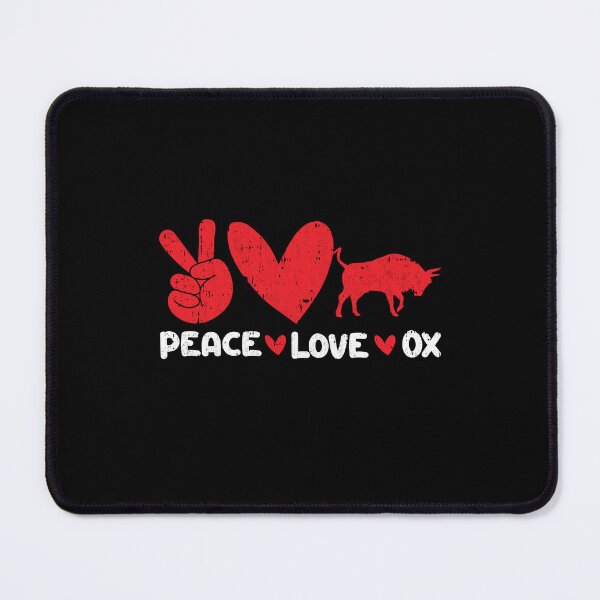 Item preview, Peace - Love - Ox Animals lover designed and sold by GabbyKash.