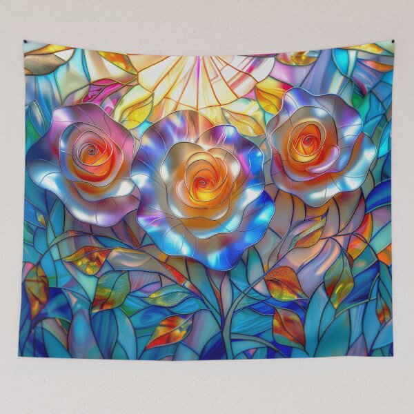 Item preview, Floral Stained Glass Art designed and sold by MargaretWiktor.