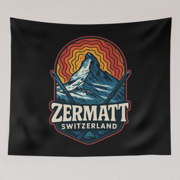Item preview, Zermatt Switzerland Europe Trippy Art Travel designed and sold by TomFrontierArt.