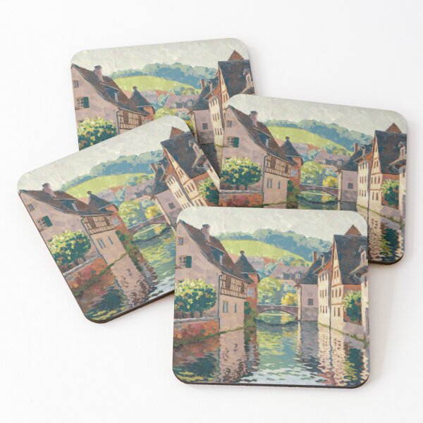 Item preview, Alsace Canal Bridge | Impressionist French Village and Hillside designed and sold by CARRAANN.