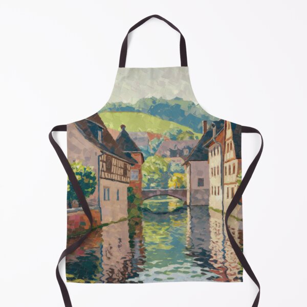 Item preview, Alsace Canal Bridge | Impressionist French Village and Hillside designed and sold by CARRAANN.
