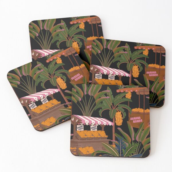 Item preview, Tropical Banana Market Pattern – Retro Fruit Stand Illustration designed and sold by prikanashiro.