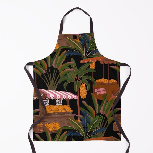 Item preview, Tropical Banana Market Pattern – Retro Fruit Stand Illustration designed and sold by prikanashiro.