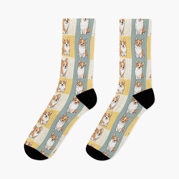 Item preview, Cute Corgi Dog Lover Cartoon Pattern designed and sold by NicolasGlowArt.