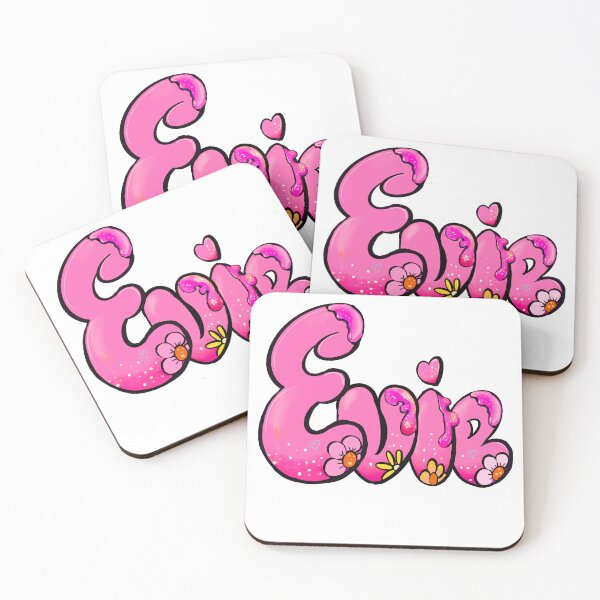 Item preview, Evie name with flowers - pink floral aesthetic  designed and sold by Artonmytee.