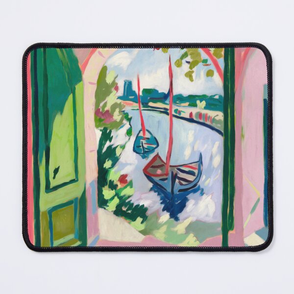 Item preview, French Coastal Window View – Boats on Water designed and sold by CARRAANN.
