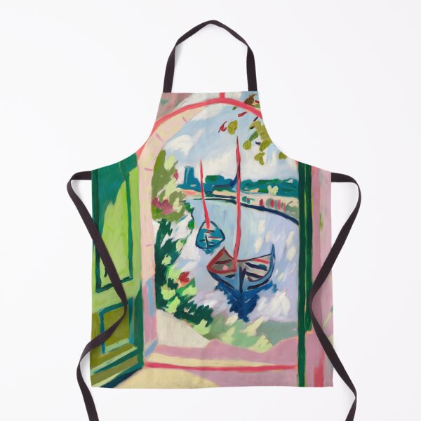 Item preview, French Coastal Window View – Boats on Water designed and sold by CARRAANN.