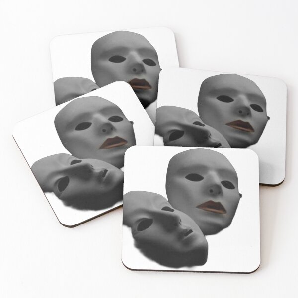 Artikelvorschau, Dramatische Masken, Dualität, dunkle Ästhetik, Kunstdruck entworfen und verkauft von Hafcishop.