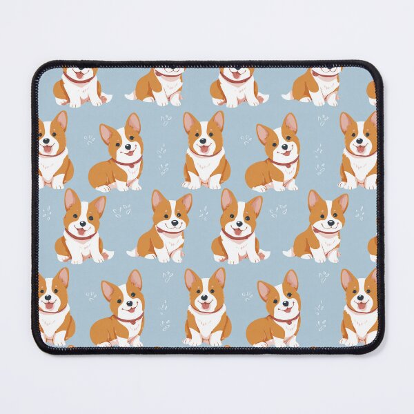 Item preview, Cute Happy Corgi Dog Puppy Pattern Design designed and sold by NicolasGlowArt.