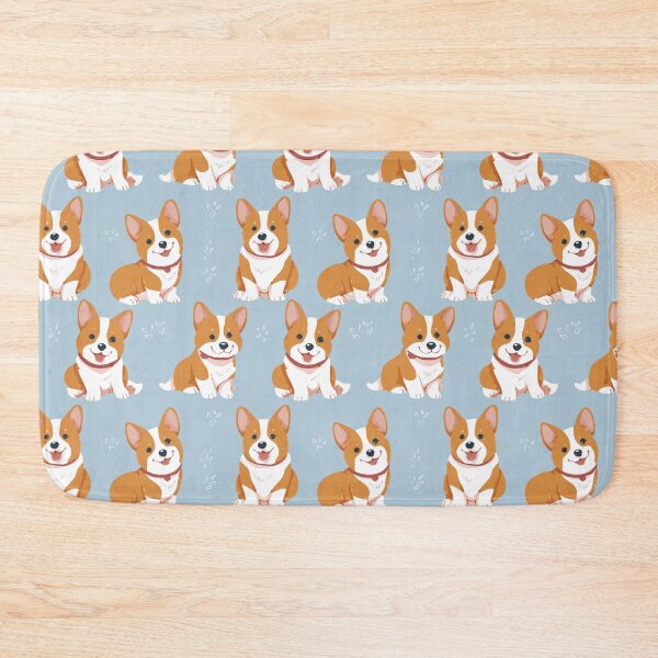Item preview, Cute Happy Corgi Dog Puppy Pattern Design designed and sold by NicolasGlowArt.